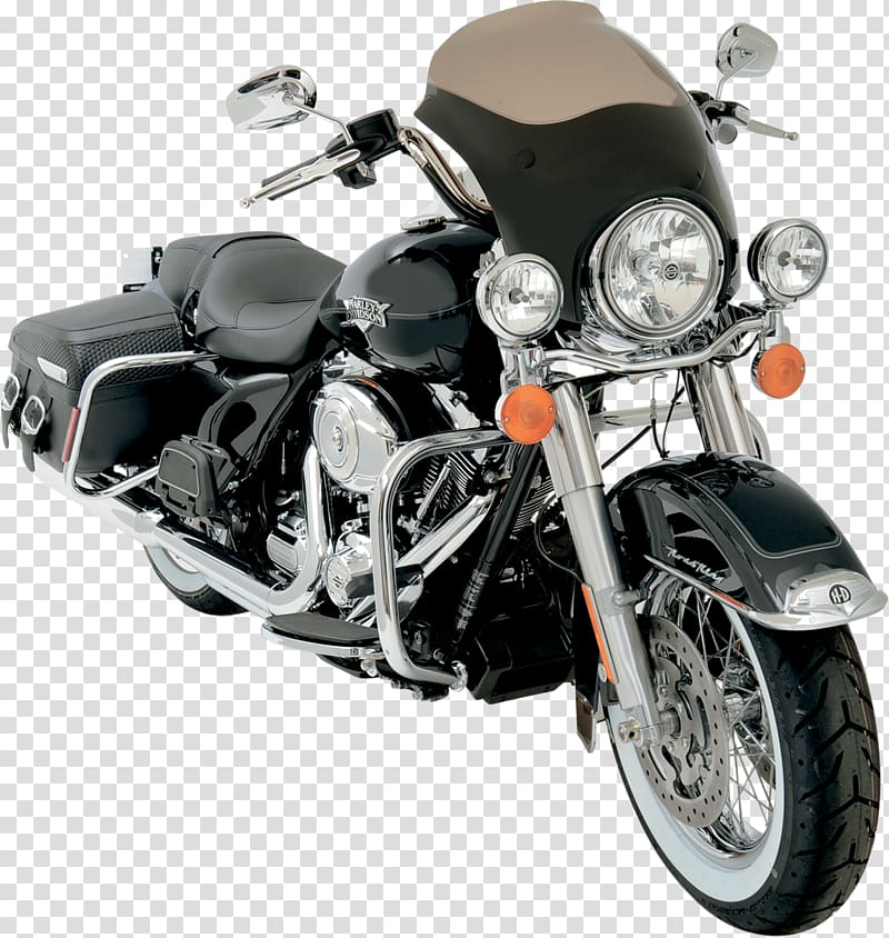 Harley-Davidson Road King Motorcycle fairing Car Softail, car transparent background PNG clipart
