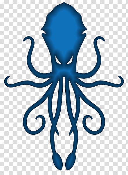 Octopus Squid Silhouette , guild logo transparent background PNG clipart