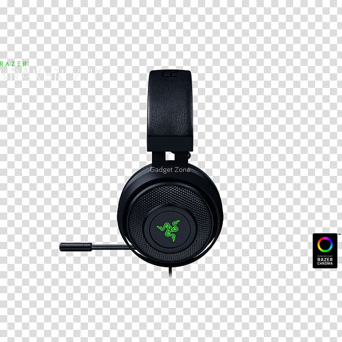 Razer Kraken 7.1 V2 Razer Kraken Pro V2 Razer Kraken 7.1 Chroma Headset 7.1 surround sound, headphones transparent background PNG clipart