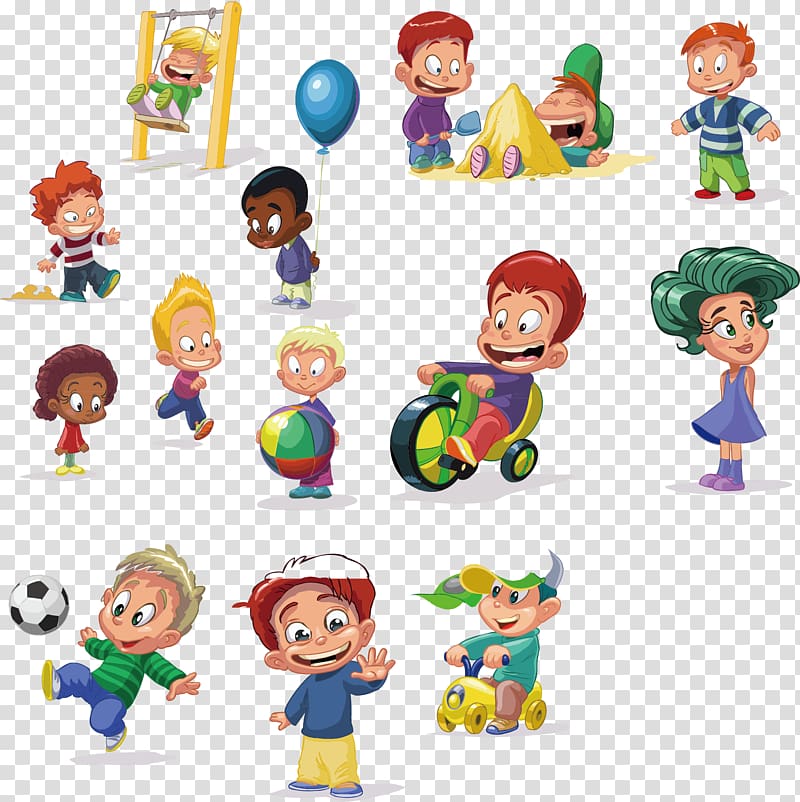 Child Cartoon Play , Children play sports cartoon poster material transparent background PNG clipart