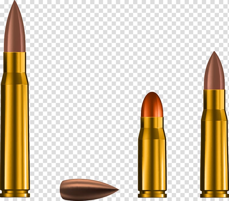 brown and red bullets illustration, Bullet Weapon Cartridge, bullets and bullet transparent background PNG clipart