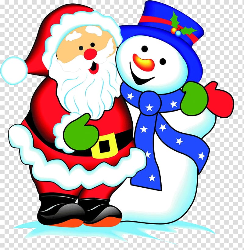 Santa Claus Snowman Animation, Snow man transparent background PNG clipart