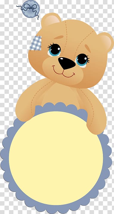 brown bear holding escalloped edge yellow and gray plate illustration, Party favor Birthday Bracelet Gift, Hand drawn Teddy Bear pillow pattern transparent background PNG clipart