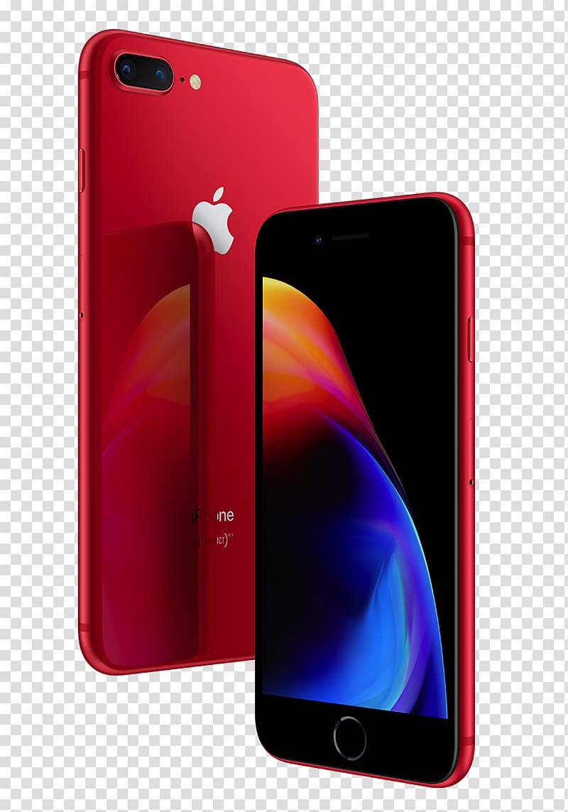Apple iPhone 8 Plus iPhone X Smartphone product red, red iphone 8 transparent background PNG clipart