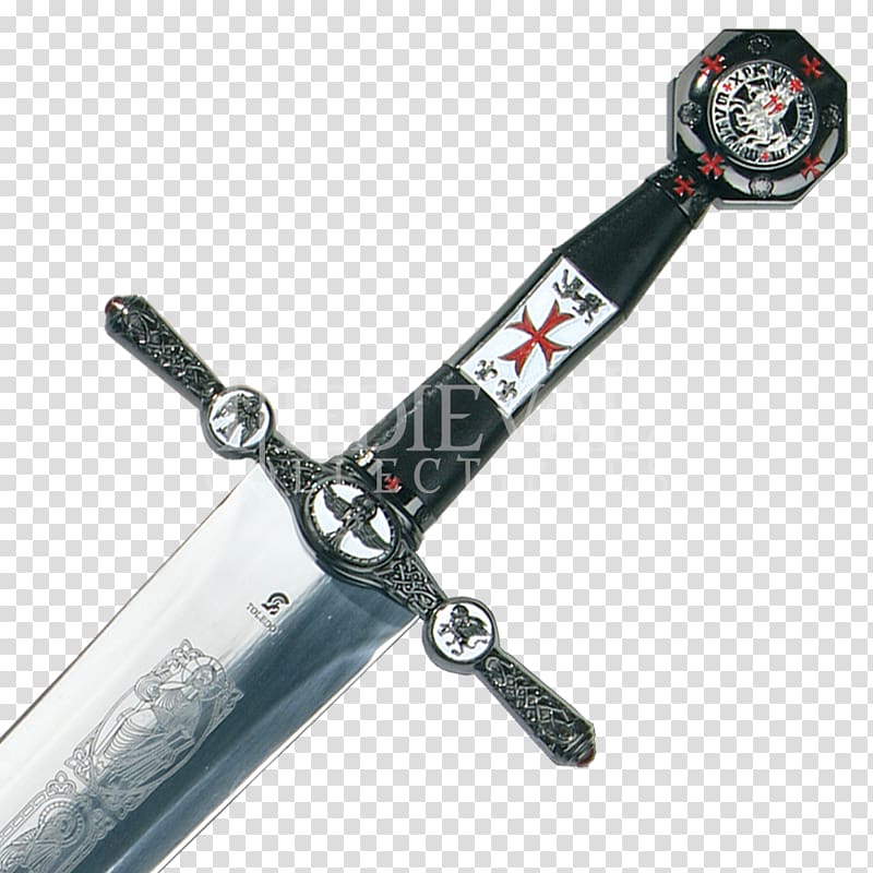 Middle Ages Knightly sword Knights Templar, black knight transparent background PNG clipart