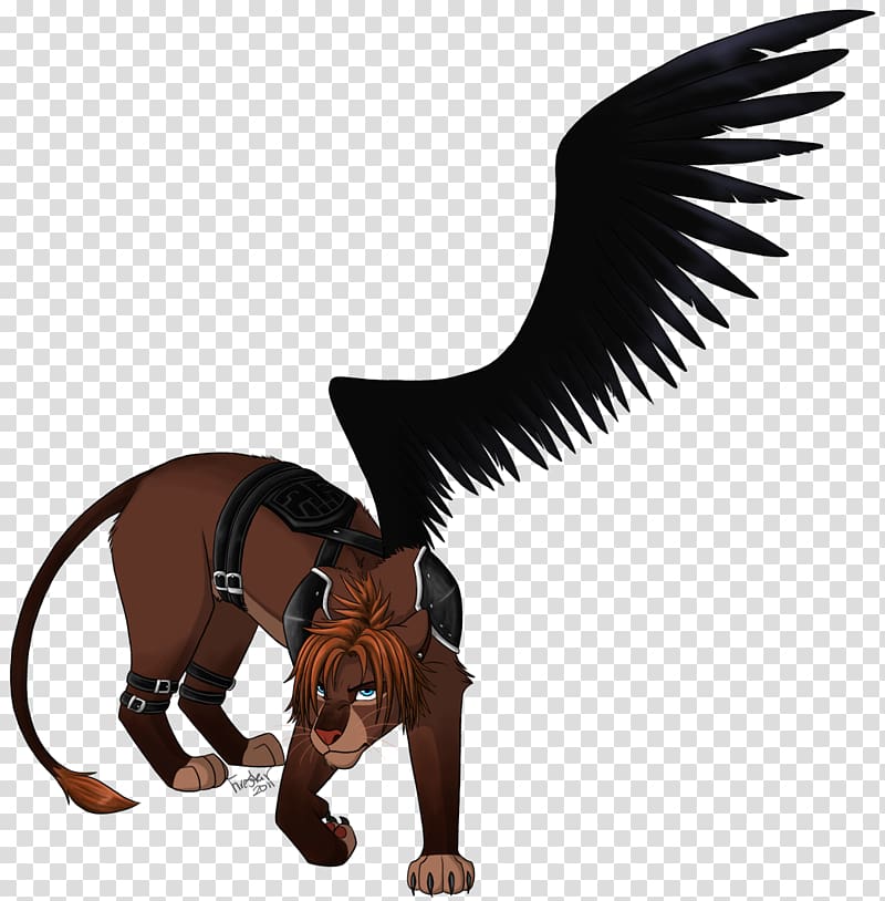 Character Zack Fair Lion, fantasy wings transparent background PNG clipart