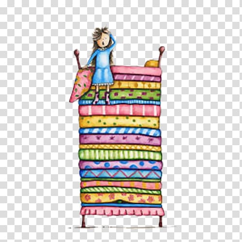 The Princess and the Pea Illustration, Pea Princess illustration transparent background PNG clipart