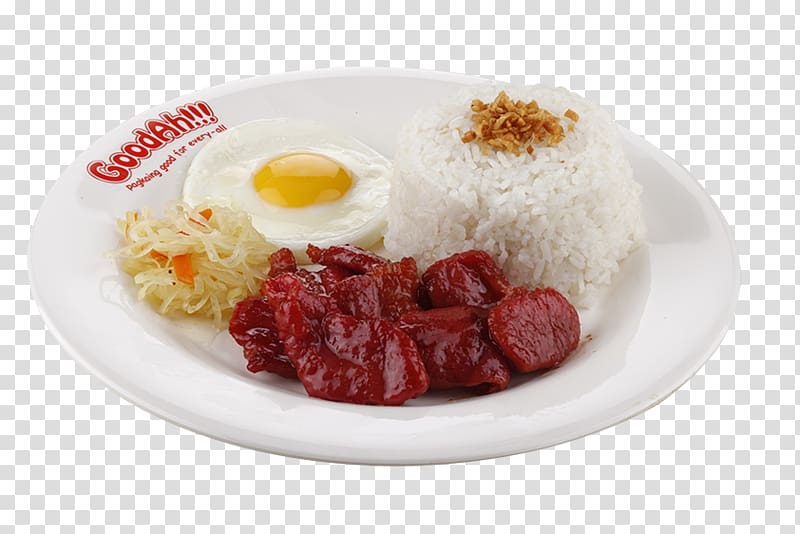 Breakfast Cooked rice Tapa Tocino Filipino cuisine, breakfast transparent background PNG clipart