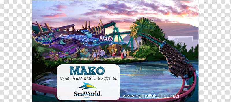 Mako Amusement park SeaWorld Orlando Hansa-Park Heide Park, montanha russa transparent background PNG clipart