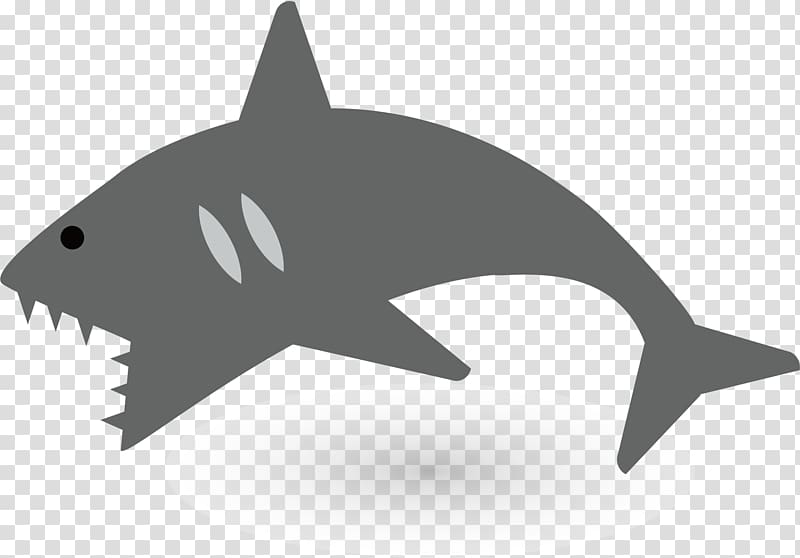 Great white shark Shark attack Icon, painted shark transparent background PNG clipart