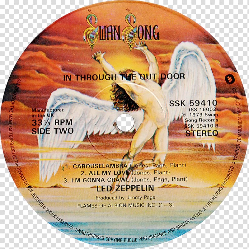 Led Zeppelin Physical Graffiti Swan Song Records In Through the Out Door Presence, Led zeppelin transparent background PNG clipart
