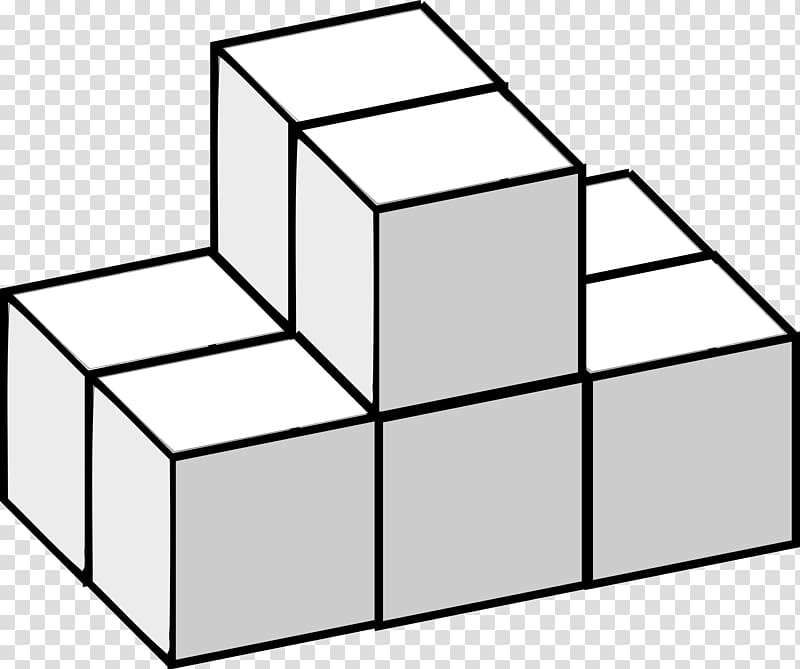 White Cube 3D Tetris 3D computer graphics, package transparent background PNG clipart