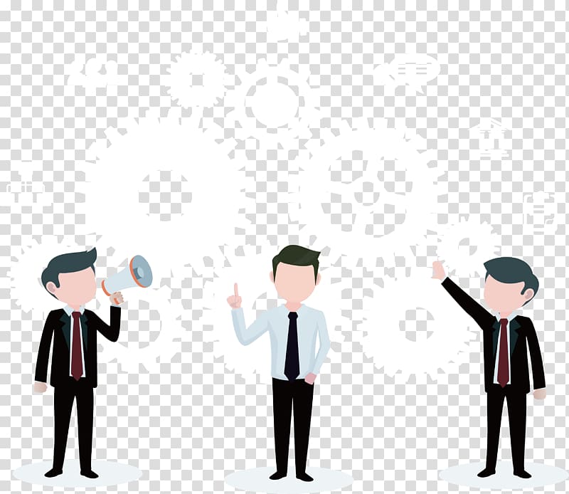 Poster Business Organization, Business man gear Poster transparent background PNG clipart