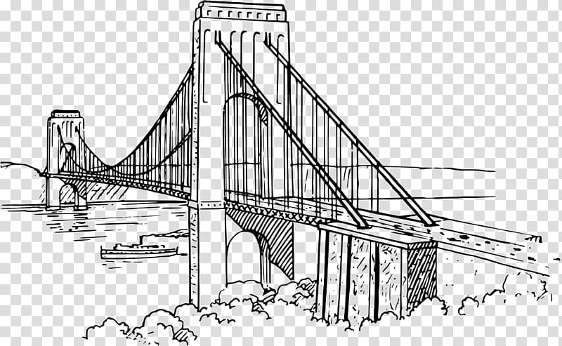 Brooklyn Bridge Clifton Suspension Bridge John A. Roebling Suspension Bridge Drawing, bridge transparent background PNG clipart