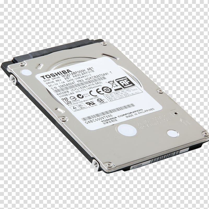 Laptop Hard Drives Serial ATA Toshiba Disk storage, Laptop transparent background PNG clipart