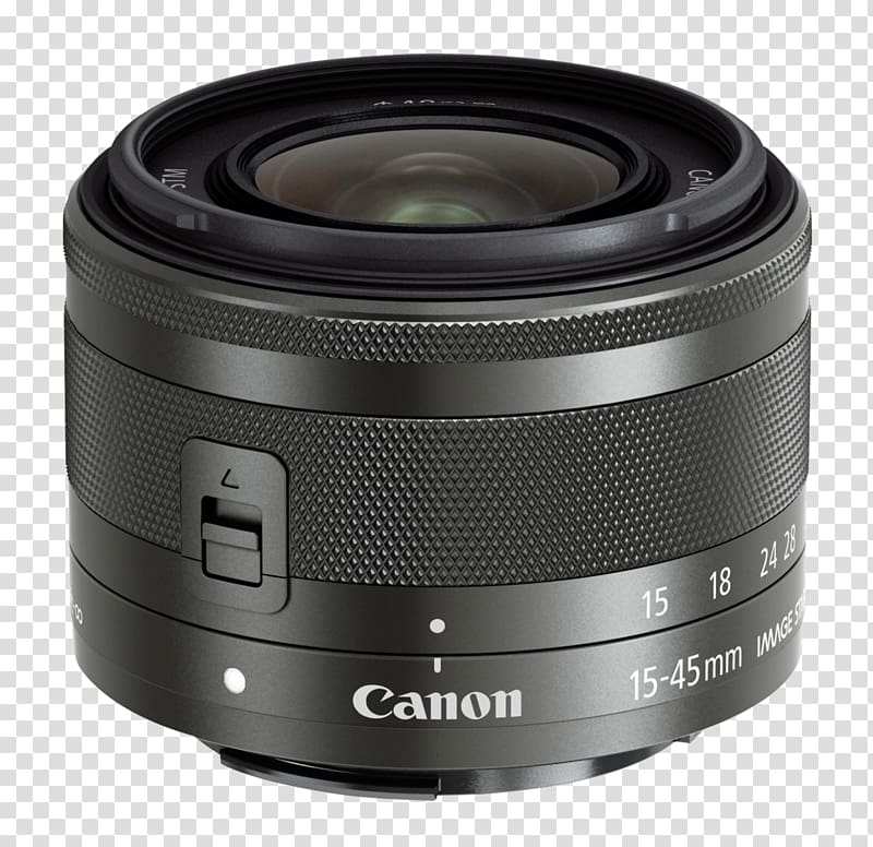 Canon EOS M10 Canon EF lens mount Canon EF-M lens mount Canon EF-M 15-45mm f/3.5-6.3 IS STM, camera lens transparent background PNG clipart