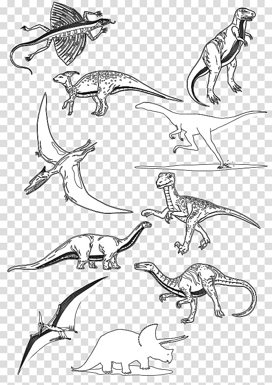 Sketch Line art Illustration Drawing, Jurassic World Evolution transparent background PNG clipart