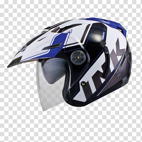 Motorcycle Helmets White Visor, blue ink transparent background PNG clipart