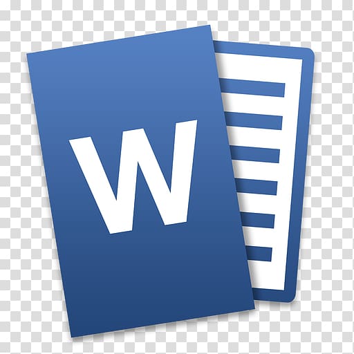 blue and white letter W card, Microsoft Word Microsoft Office 2016 Word processor, MS Word transparent background PNG clipart