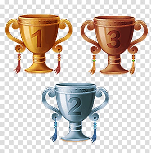 Trophy Silver Copper Gold, Free dig gold, silver trophy transparent background PNG clipart
