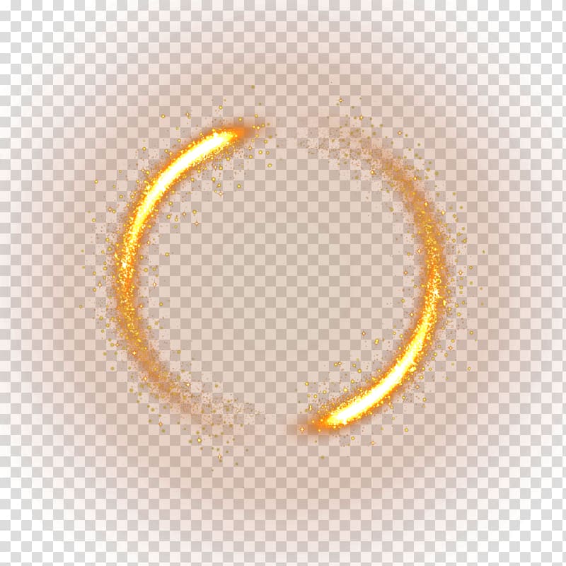 Light, Yellow light effect material, circle of light sparks transparent background PNG clipart