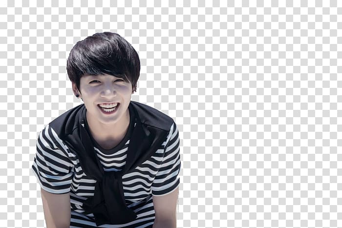Jungkook BTS Army Black hair Smile, kook transparent background PNG clipart