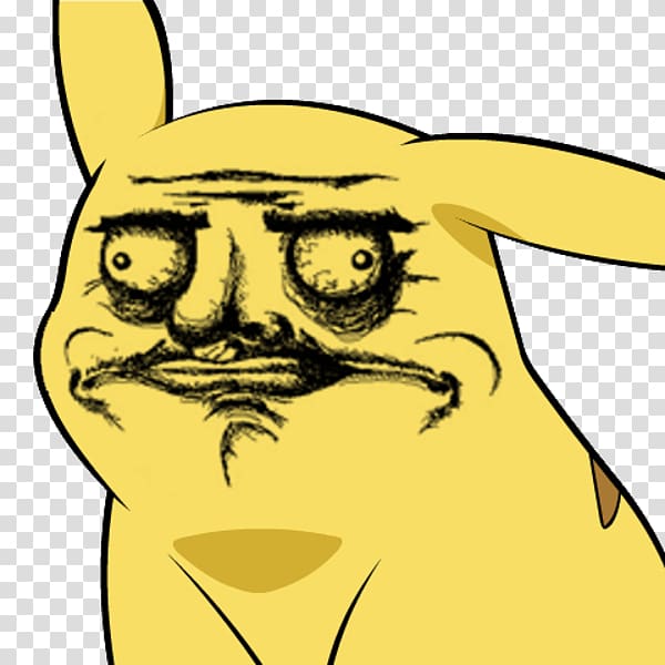 Pikachu Rage comic Know Your Meme Trollface, Meme Face transparent background PNG clipart