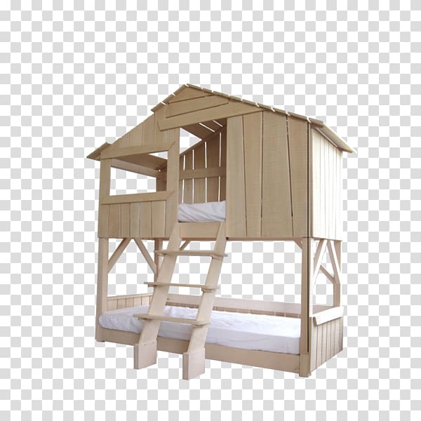 Table Furniture Bunk bed Tree house, wooden hut transparent background PNG clipart