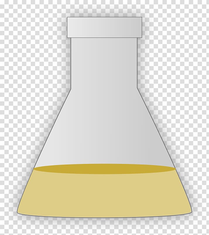 Laboratory flask Erlenmeyer flask Volumetric flask Chemistry , Liquid bottle yellow liquid transparent background PNG clipart