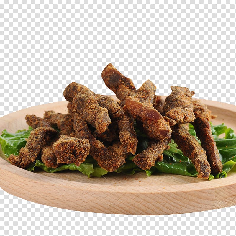 Jerky Vegetarian cuisine Beef Chicken, Dried beef jerky transparent background PNG clipart