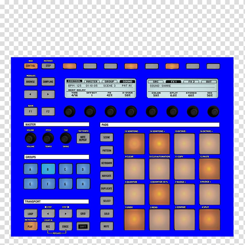 Maschine Native Instruments Disc jockey Musical Instruments Traktor, musical instruments transparent background PNG clipart