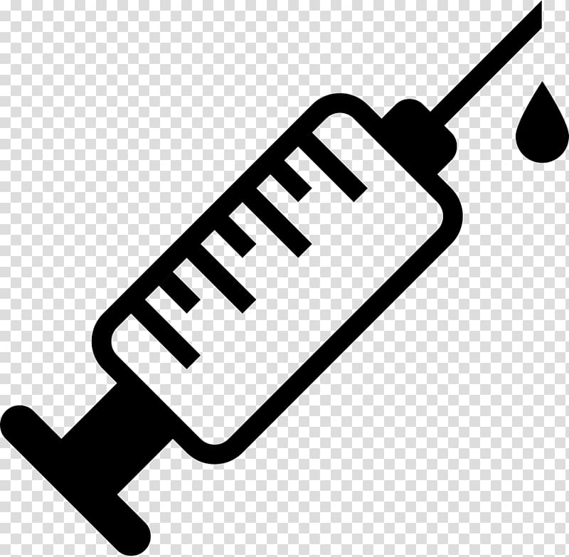 Computer Icons Syringe Hypodermic needle , black and white transparent background PNG clipart