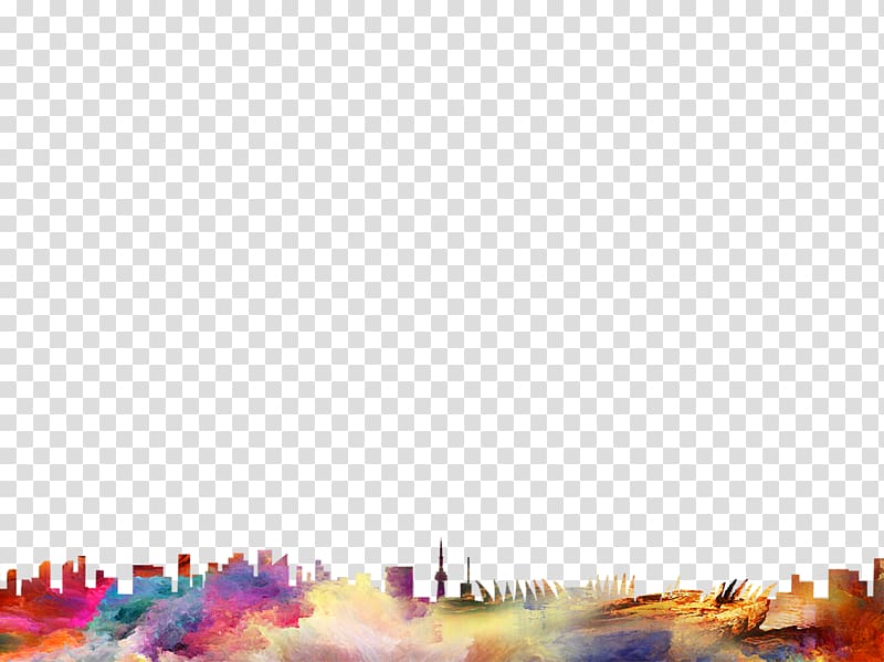 Silhouette , Color city transparent background PNG clipart