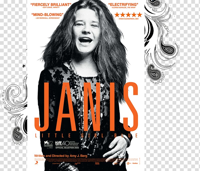 Janis Joplin Janis: Little Girl Blue Documentary film Film poster, Janis Joplin transparent background PNG clipart