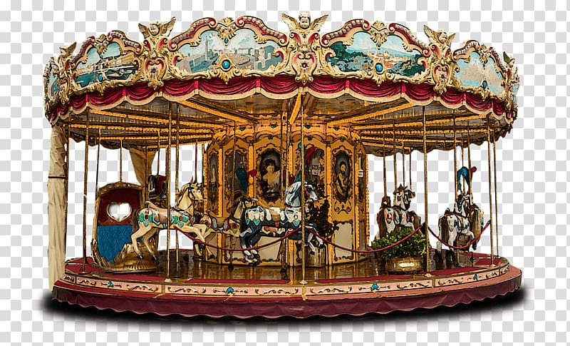 empty seat carousel, Carousel Merry Go Round transparent background PNG clipart