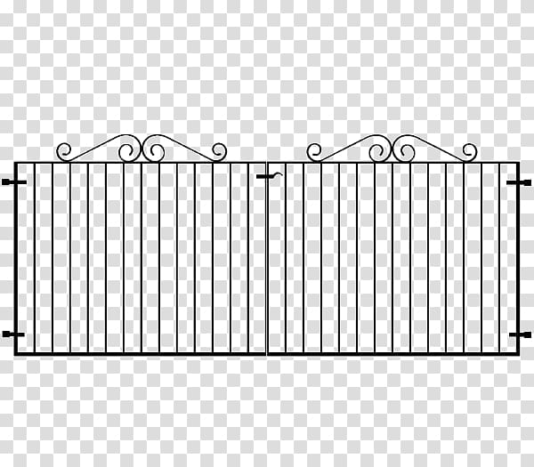 Fence Wrought iron Material Metal, Wrought Iron Gate transparent background PNG clipart