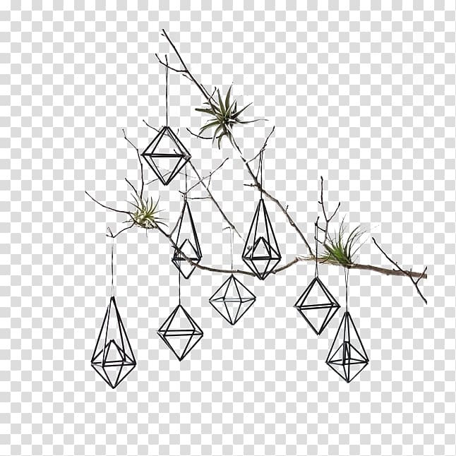 Geometry Shape Himmeli Christmas ornament, Trees diamond ornaments transparent background PNG clipart