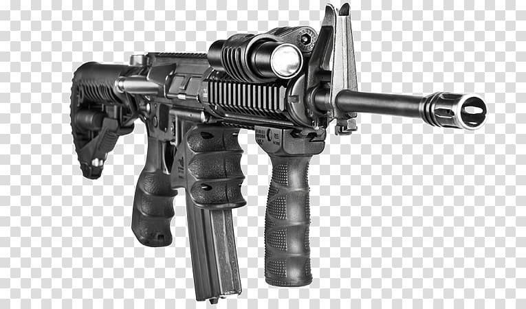 Assault rifle Vertical forward grip Picatinny rail Airsoft Firearm, assault rifle transparent background PNG clipart