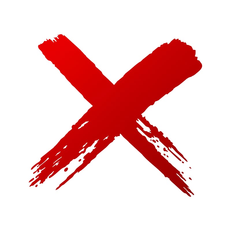 X illustration, X mark Drawing Red Check mark, cross transparent background...