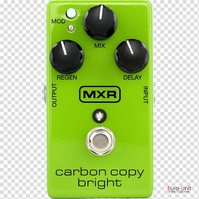 Effects Processors & Pedals Delay Dunlop MXR M169 Carbon Copy Electric guitar, electric guitar transparent background PNG clipart