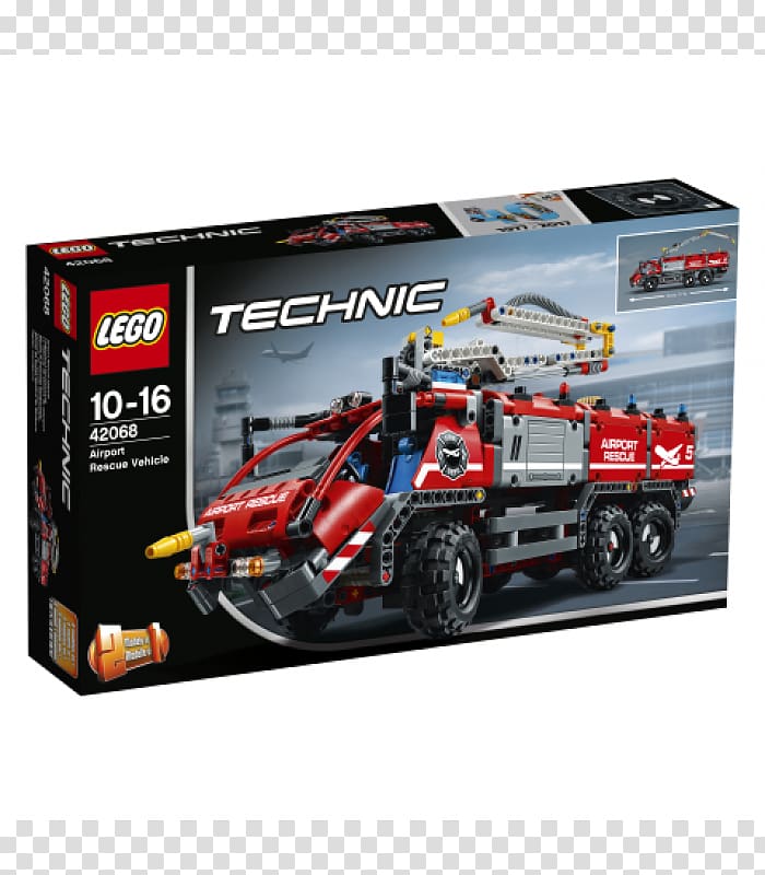 Lego Technic Toy LEGO 42068 Technic Airport Rescue Vehicle LEGO Certified Store (Bricks World), Ngee Ann City, toy transparent background PNG clipart