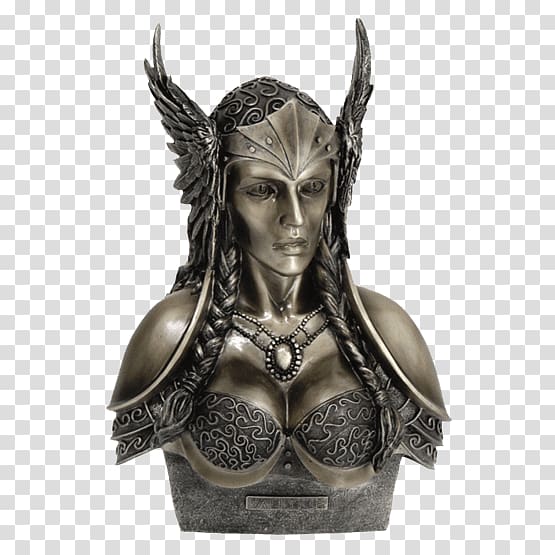 Valkyrie Statue Norse mythology Sculpture Bust, statue bust transparent background PNG clipart