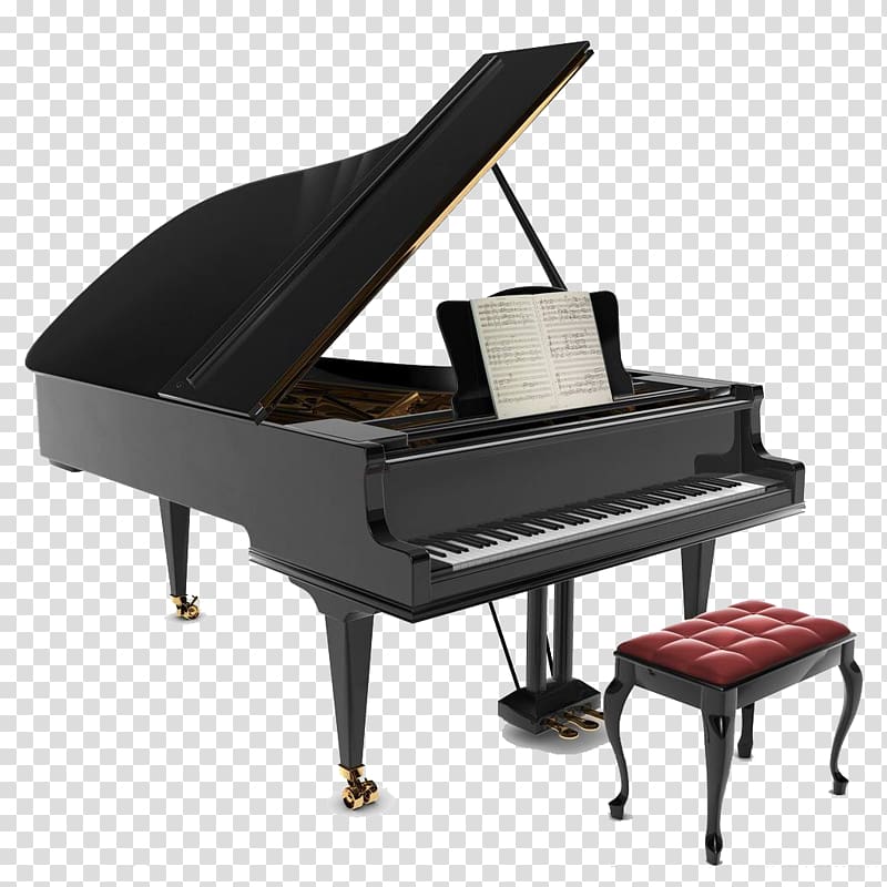Musical Instruments Piano Book, Black piano transparent background PNG clipart