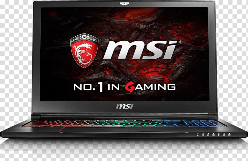 Laptop Mac Book Pro MSI GS63 Stealth Pro MSI, Gaming GS63VR 7RF(Stealth Pro 4K)-250ES 2,8 GHz i7-7700HQ 15,6 3840 x 2160Pixel Nero, Laptop transparent background PNG clipart