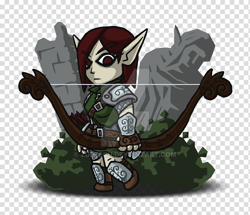 Figurine Legendary creature Animated cartoon, Elf Ranger transparent background PNG clipart