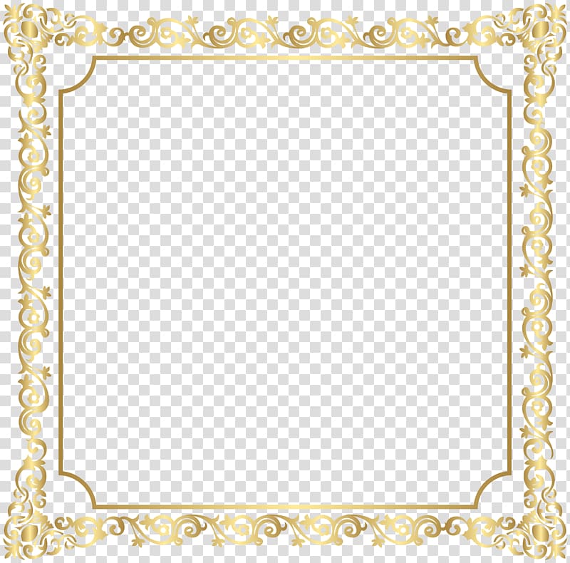 yellow frame illustration, frame , Border Deco Frame transparent background PNG clipart