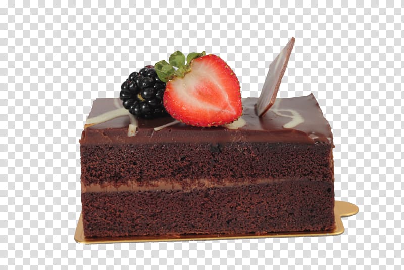 Chocolate cake Chocolate brownie Strawberry cream cake Torte Ganache, Chocolate cake HQ transparent background PNG clipart
