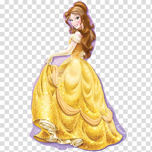 Belle Ariel Disney Princess Mylar balloon, Disney Princess transparent background PNG clipart