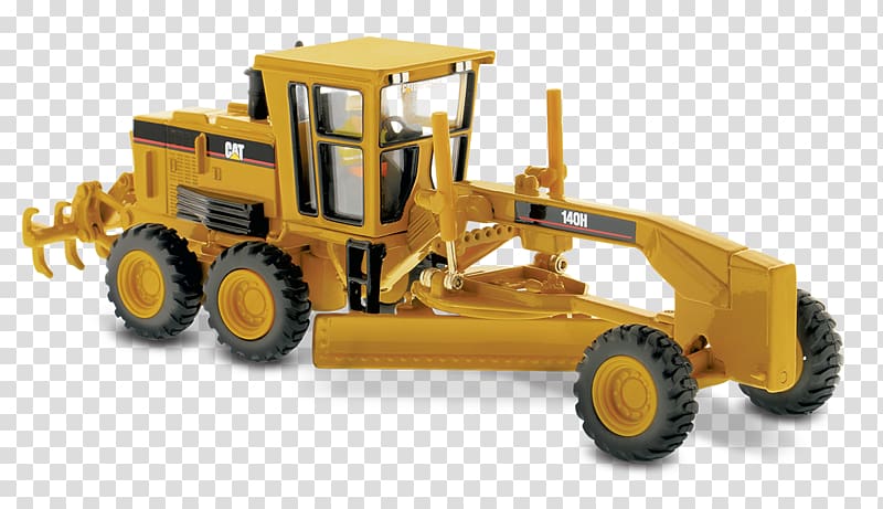 Caterpillar Inc. Grader Die-cast toy Heavy Machinery 1:50 scale, caterpillar transparent background PNG clipart