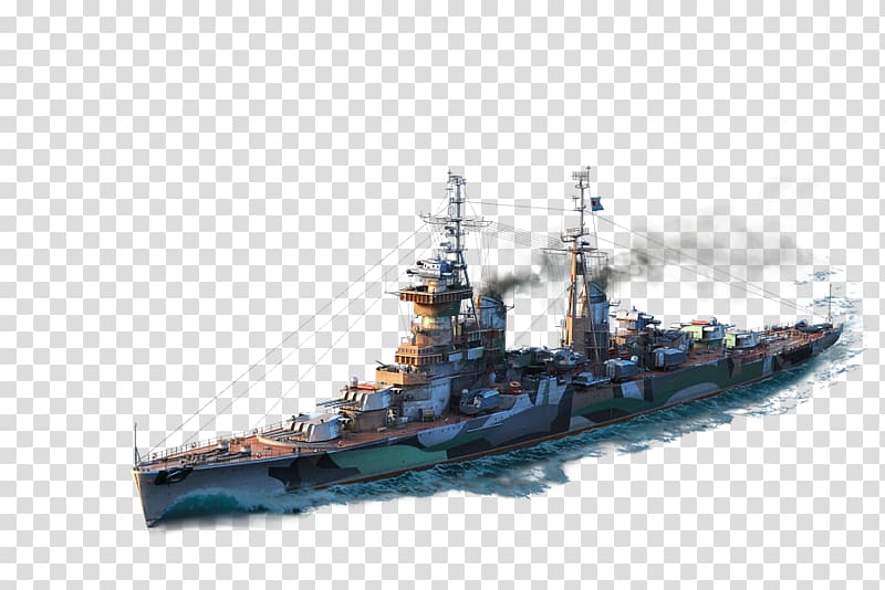 Heavy cruiser Battlecruiser Dreadnought Guided missile destroyer, World Of Warships transparent background PNG clipart